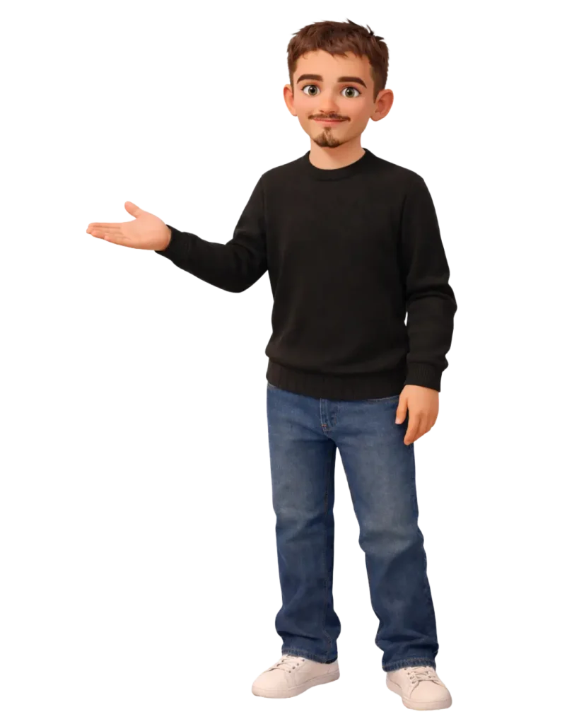 Louis Vittinghoff zeigt erklärend auf Inhalte des Präventionsprojekts Stark.miteinander für soziale Kompetenzen bei Kindern